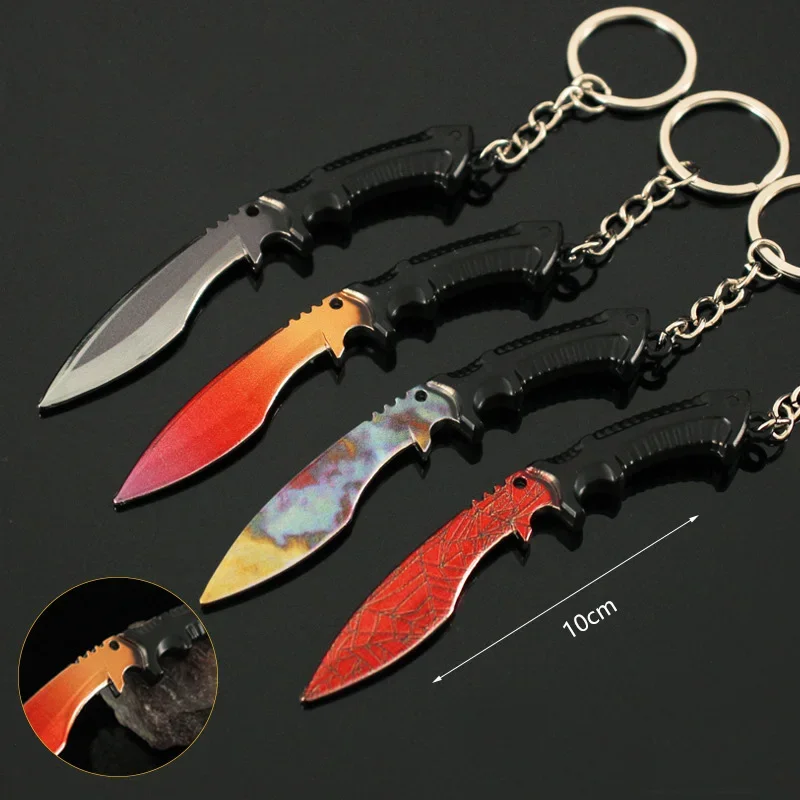 CSGO Counter Strike Weapon Model Keychain for Men Multi-color CS GO Karambit Metal Pendant Key Ring Fans Car Bag Decor Jewelry