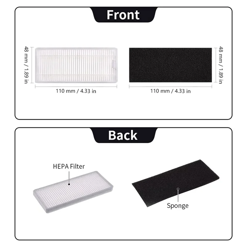 The New Replacement Filters for Eufy RoboVac 11S 15T 30 30C 15C 12 25C 35C, Robot Vacuums Parts Accessories, 9-Pack