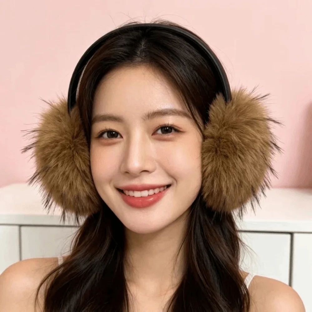 Fashion Ear Cap Faux Fur Earmuffs Solid Color Cold Proof Ear Cover Keep Warmer Earflap Ear Mask Winter