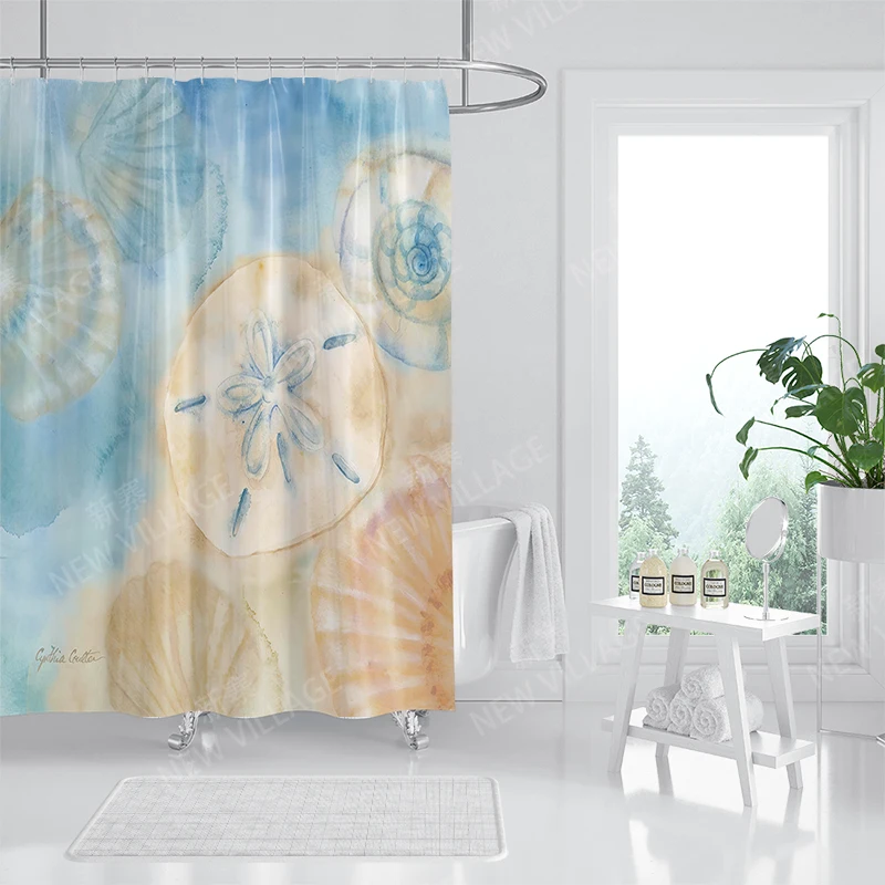 Home waterproof fabric bathroom curtain accessories 90x200 shower shower curtain 240 * 200 Atlantis style shower curtain