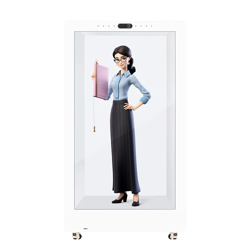 65-Inch Transparent Screen Window Display Cabinet Shopping Mall Holographic LCD Touch Multi-function Advertising Machine