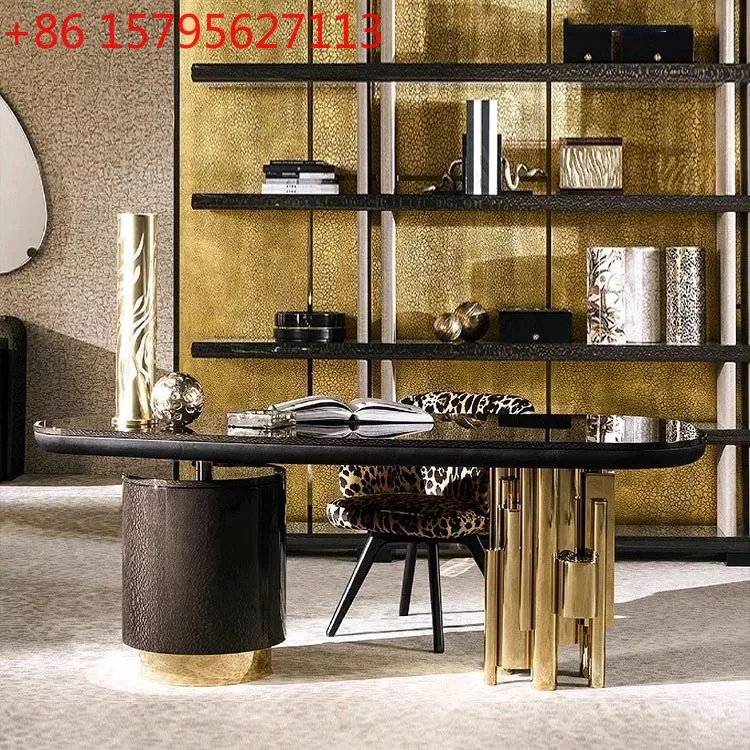 

Robert Cavalli High-end Desk President Office Desk Villa Large Flat Floor