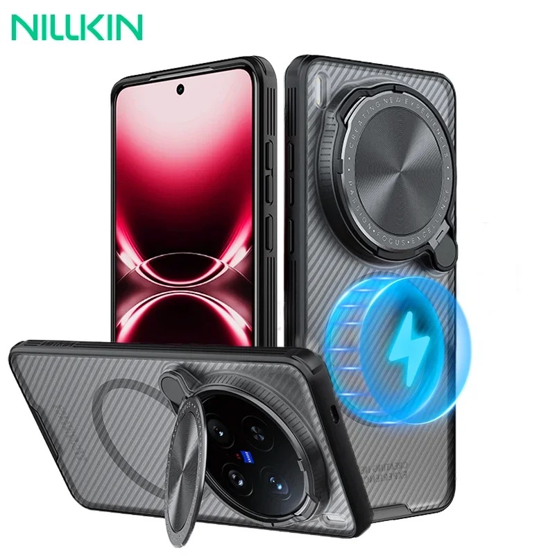 

NILLKIN For Vivo X200 Ultra Magsafe Case CamShield Prop With Lens Protection Magnetic Back Cover For Vivo X200 U Magnetic Case