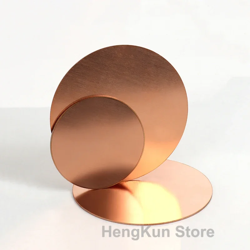 T2 Copper Disc Diameter 50mm-300mm Pure Copper Round Plate Circular Sheet Thickness 0.3/0.4/0.5/0.6/0.8/1/1.2/1.5/2/2.5/3/3.5mm
