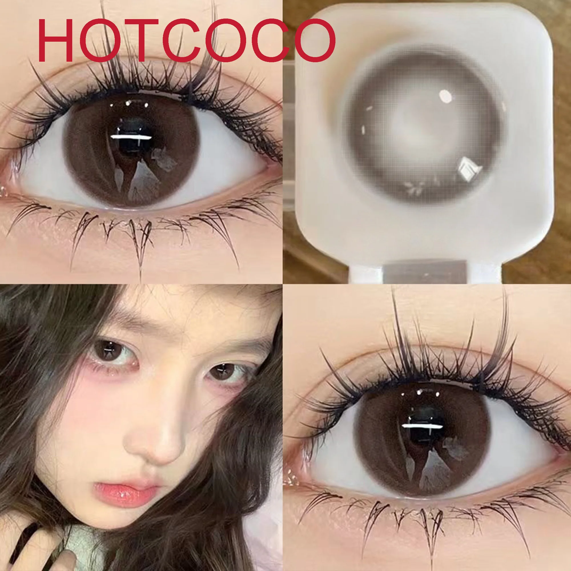 Coslens Anime Dolly 14.20mm Soft Contact Lens for Glasses Hotcoco Chocolate линзы для глаз цветные Zhili