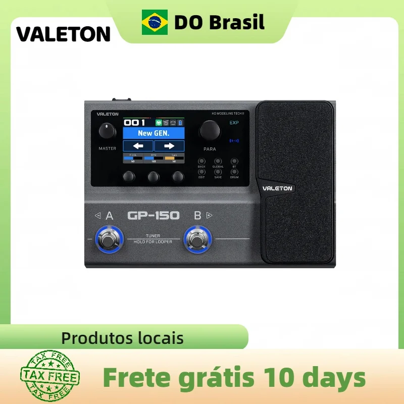 VALETON GP-150 in Brasil Multi Effects Processor with Expression Pedal 200+ HD Modeling Effects, IR Loading & NAM Support
