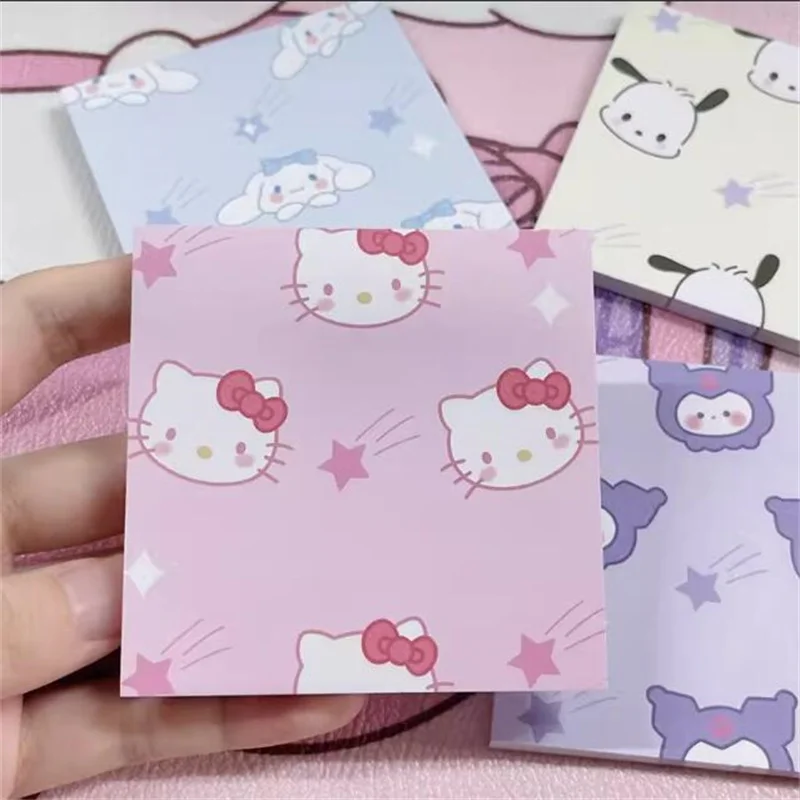 24pcs/lot Sanrio Kuromi Cinnamoroll Pochacco Memo Pad Sticky Notes Stationery Label Notepad Planner Sticker Post School Supplies