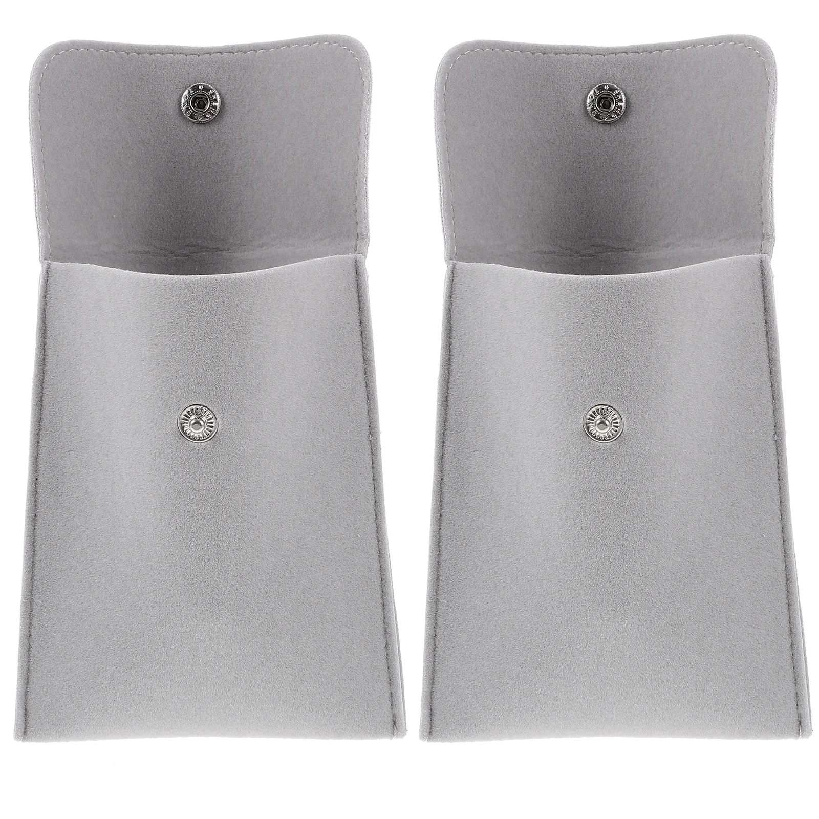 

2Pcs Snap Jewelry Packaging Bag Soft Smooth Cloth Durable Storage Pouch for Bracelet Gift Snap Jewelry Bag Gift Packing Pouch