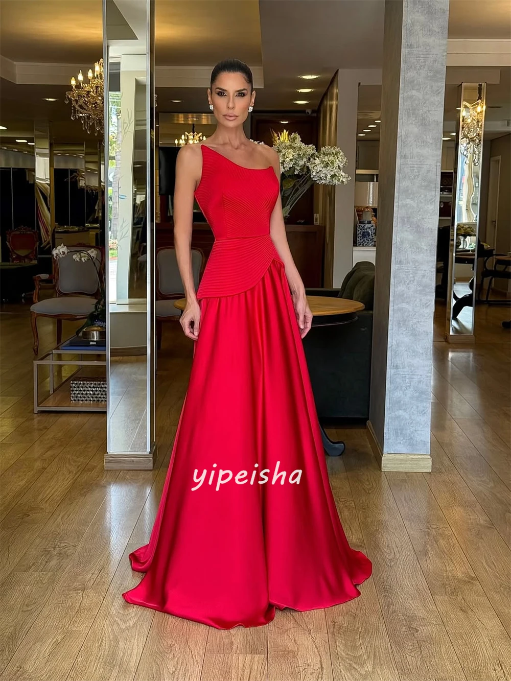 Vestidos largos sin tirantes, estilo moderno personalizado, elegante, Charmeuse, plisado fruncido, corte en A, vestidos para ocasiones a medida, tallas disponibles