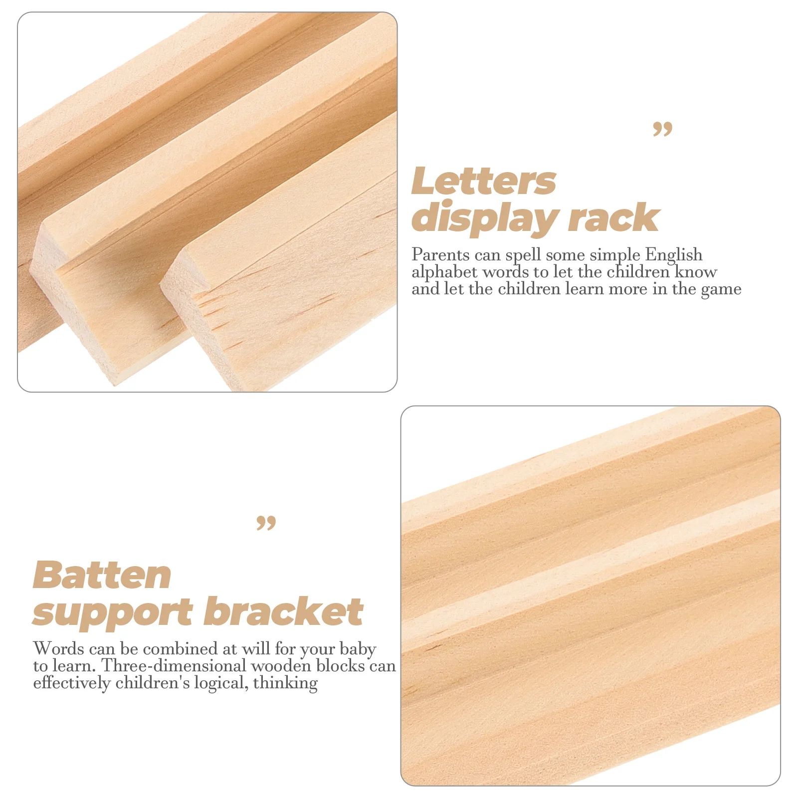 

10Pcs English Letters Base Premium Color Wooden Letters Display Stand for Learning DIY Wood Crafts Decoration