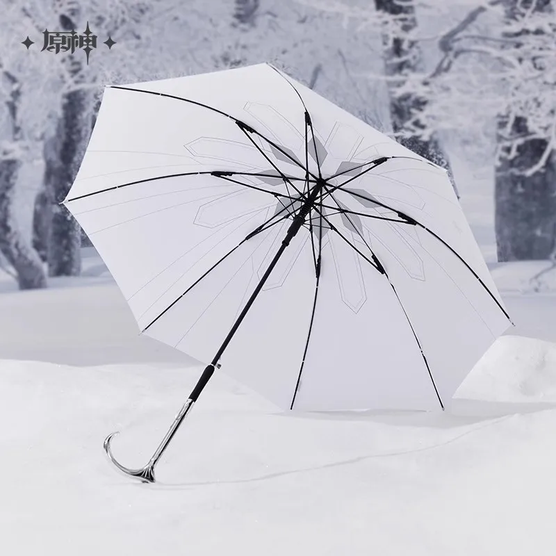 

[Genuine] miHoYo Game Genshin Impact Frost Trace Flame Series Long Umbrella Customized Umbrella Handle Sun Umbrella Cosplay Gift