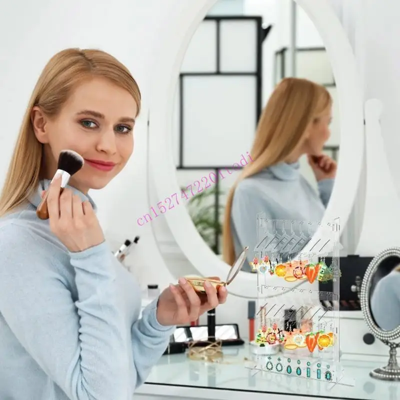 

Earring Rack Holder Coat Hangers Stand Unique Earring Closet Acrylic Earring Display Stand Earring Holder M76B