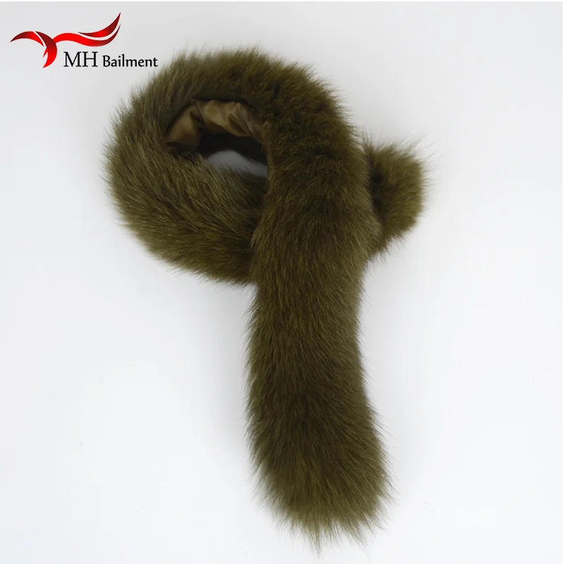 100% Real Fur Collar Scarf Custom Made Winter Fur Scarf  Fox Fur Collar Scarf Natural Fox Fur Collar for Hood