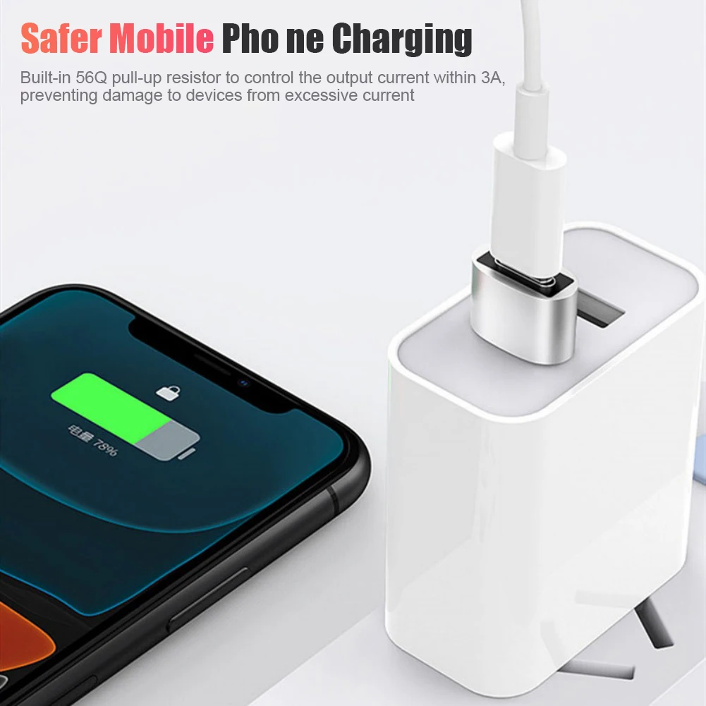 Portable Charging Adapter Type-C Female To USB 2.0 Male Transverter OTG Adapter For Mobile Phones Tablets Laptop