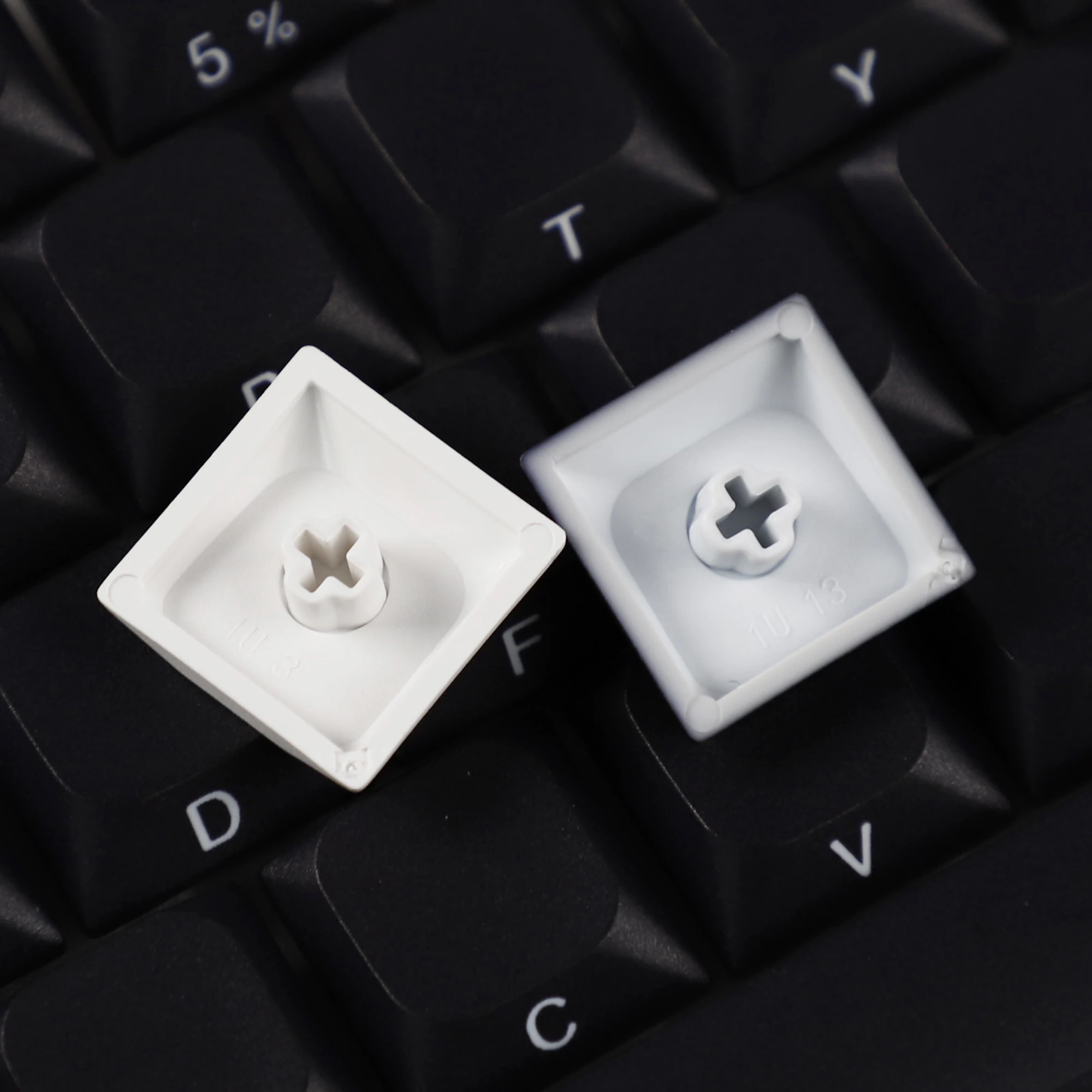 YMDK Black White  Slim Low profile MX PBT Keycap   Side Print Dye Sub for Nuphy 61/64/75/87/96/104 Mechanical Keyboard