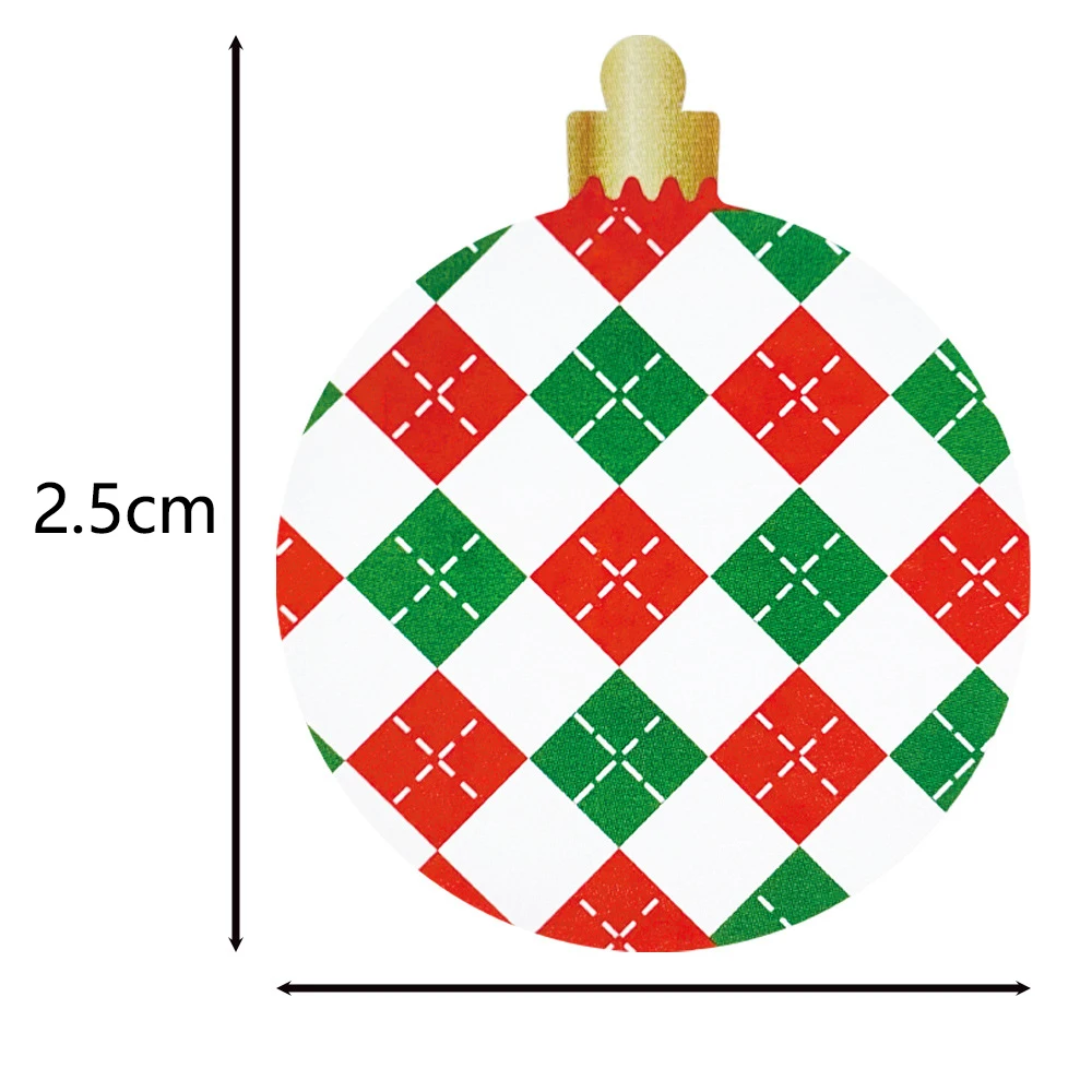 50-500Pcs 1inch Merry Christmas Sticker Christmas Party Holiday Decoration Gift Sealing Glue Baking Packaging Sticker Label