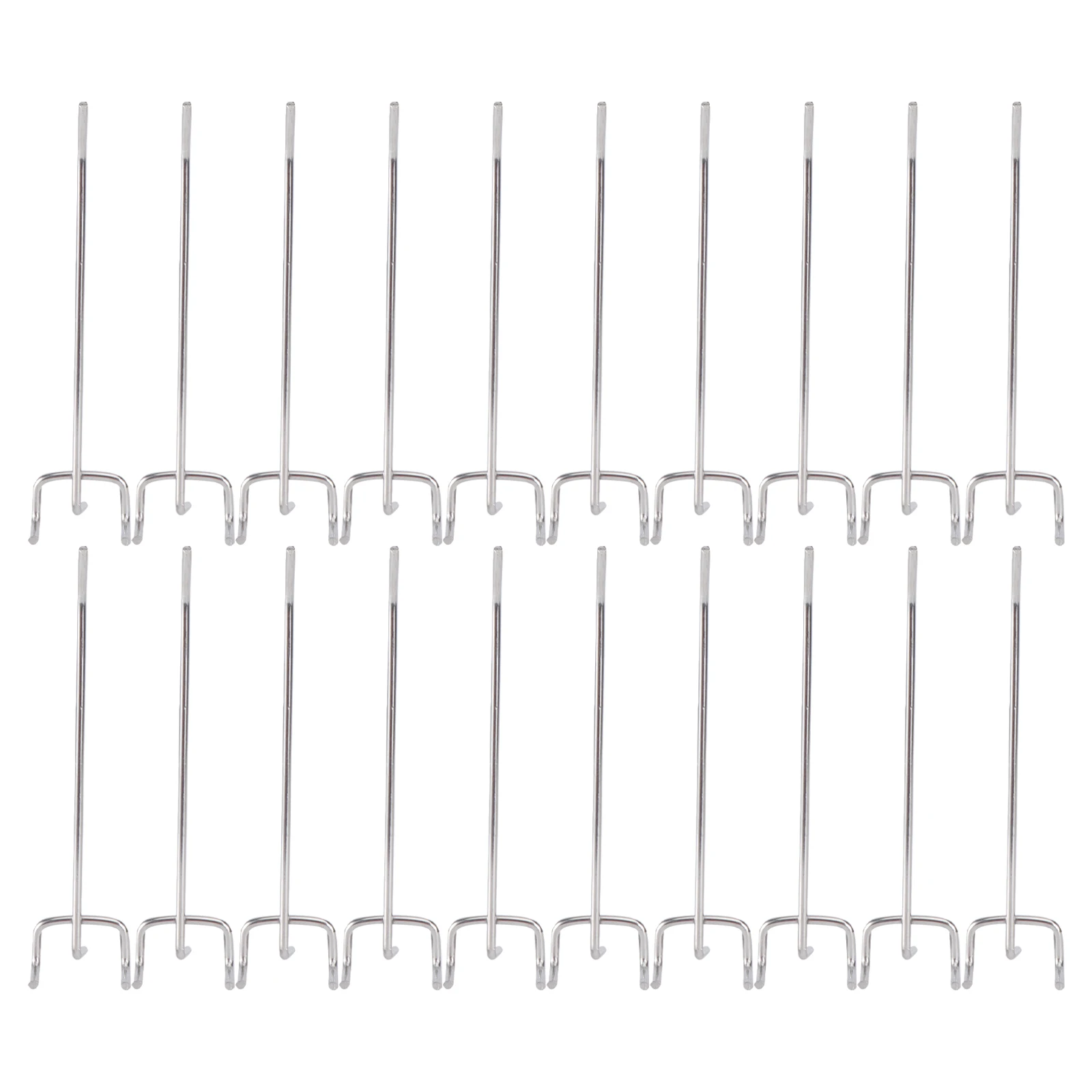 

40 Pcs Hooks Hangers Wardrobe Pegboard Shelving Multi Functional Silver Door Back Bathroom Kitchen Storage Solution Pocket