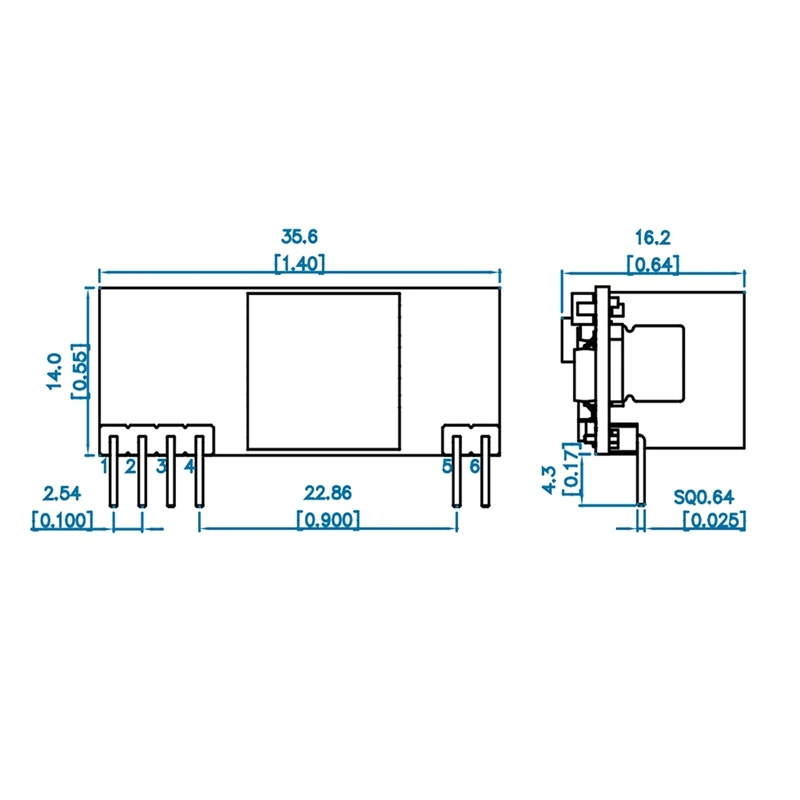 Module POE ABFT-4X DP1435 5V 2,4a IEEE802.3Af sans capacité prend en charge le Module POE 100M 1000M