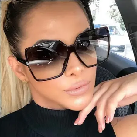 New Big Frame Square Sunglasses Fashion Trend All-match Women's Sunglasses Cross-border Hot Driving Sale Sunglasses Motos