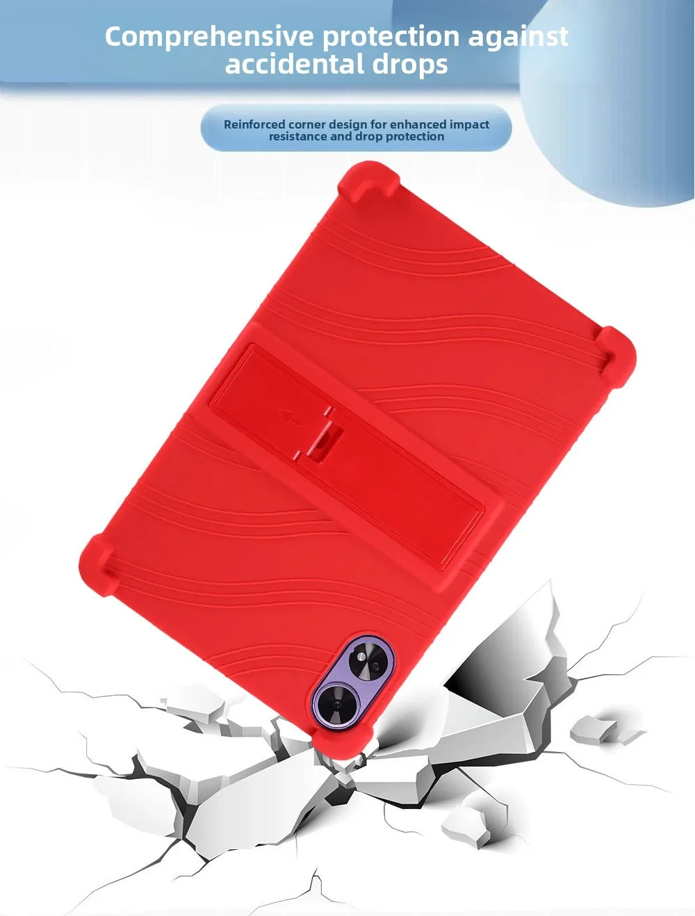 Kinderfreundliche, stoßfeste TPU-Hülle für DOOGEE Tab G6+ 11, vollständig abdeckender Stoßfänger mit Ständer, mehrere Farben – Detail 7