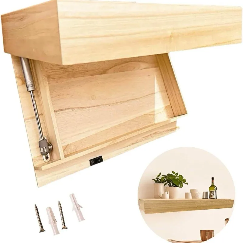 Suitable for Wooden Wall Storage Boxes with Compartments, 40 * 21 * 5.2cm