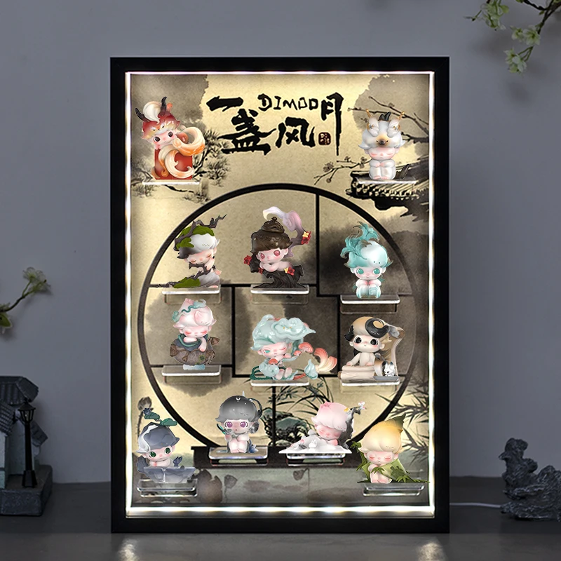 

DIMOO Фонарь в бризе Слепая коробка Дисплей Деревянный светодиодный светильник Настенное крепление для скрытого монтажа Коллекция Настенное крепление для заподлицо