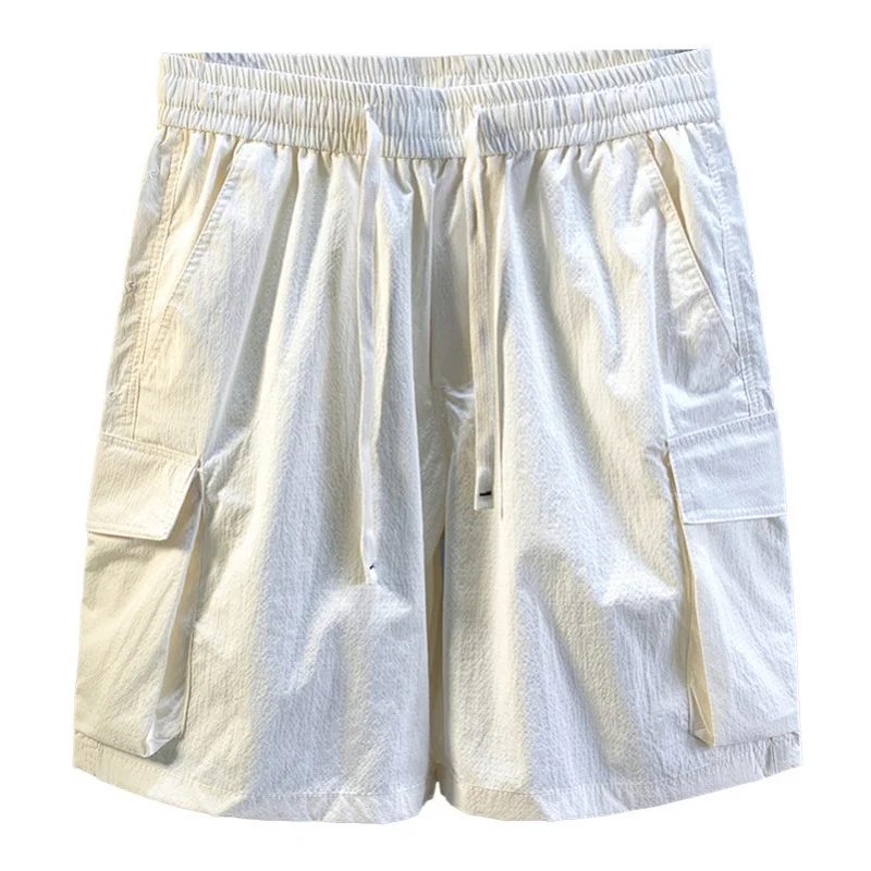 여름용 남성용 작업 반바지, 얇고 시원하며 통기성이 뛰어나고 야외 활동이 가능한 루즈하고 신축성이 뛰어나며 다용도로 활용 가능한 비치 팬츠