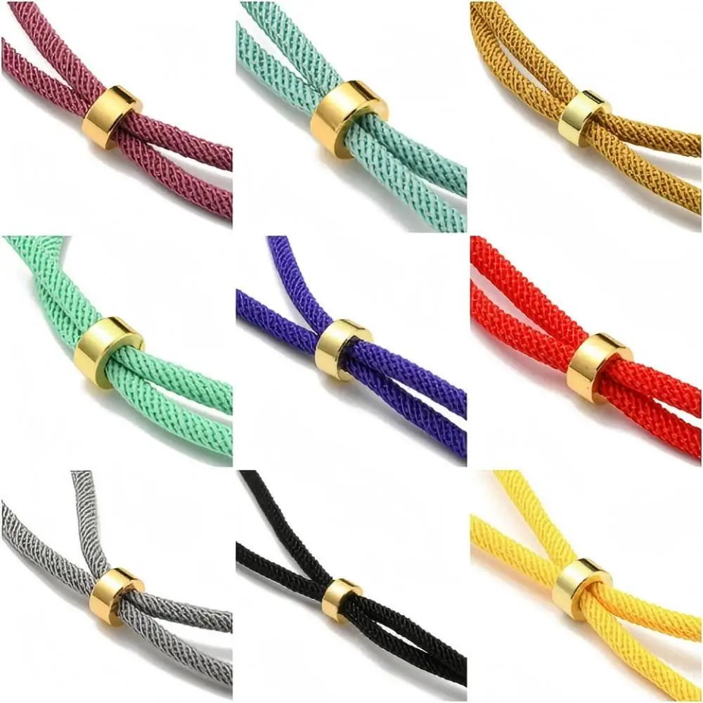 

PandaHall 20 шт. фурнитура для изготовления украшений: позолоченные латунные элементы с нейлоновым шнуром для браслетов-слайдеров, ожерелий и подвесок, 56-58 см