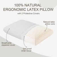 100% Natural Latex Pillow for Neck Pain Relieve Sleep Orthopedic Pillows Comfortable Breathable Cervical Health Care Pillow