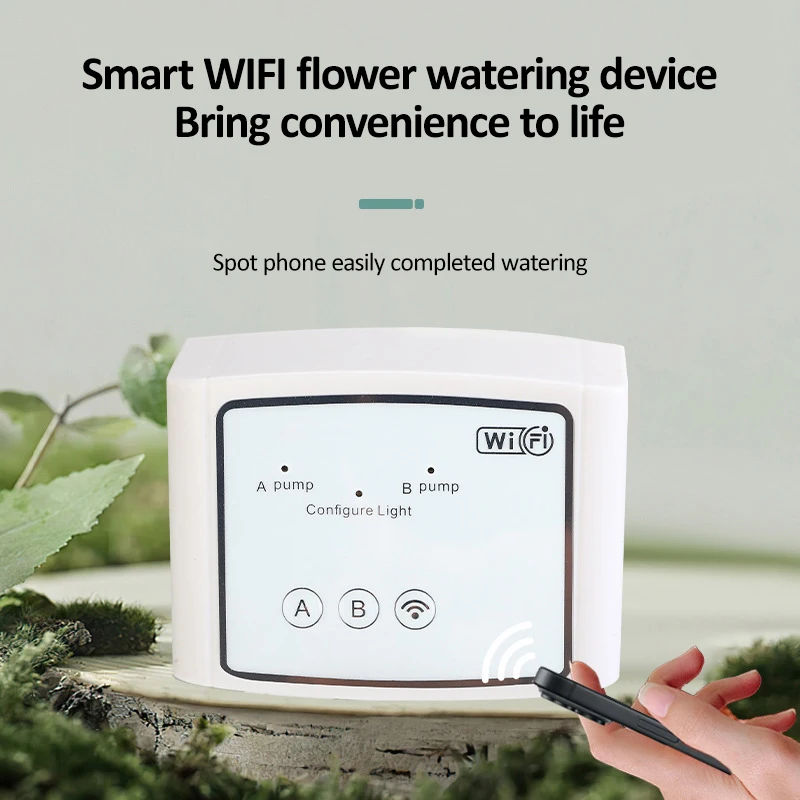 WiFi Smart Irrigation Device Double Pump Plants Watering Kits Remote Control APP Controller Automatic Drip Irrigation Device