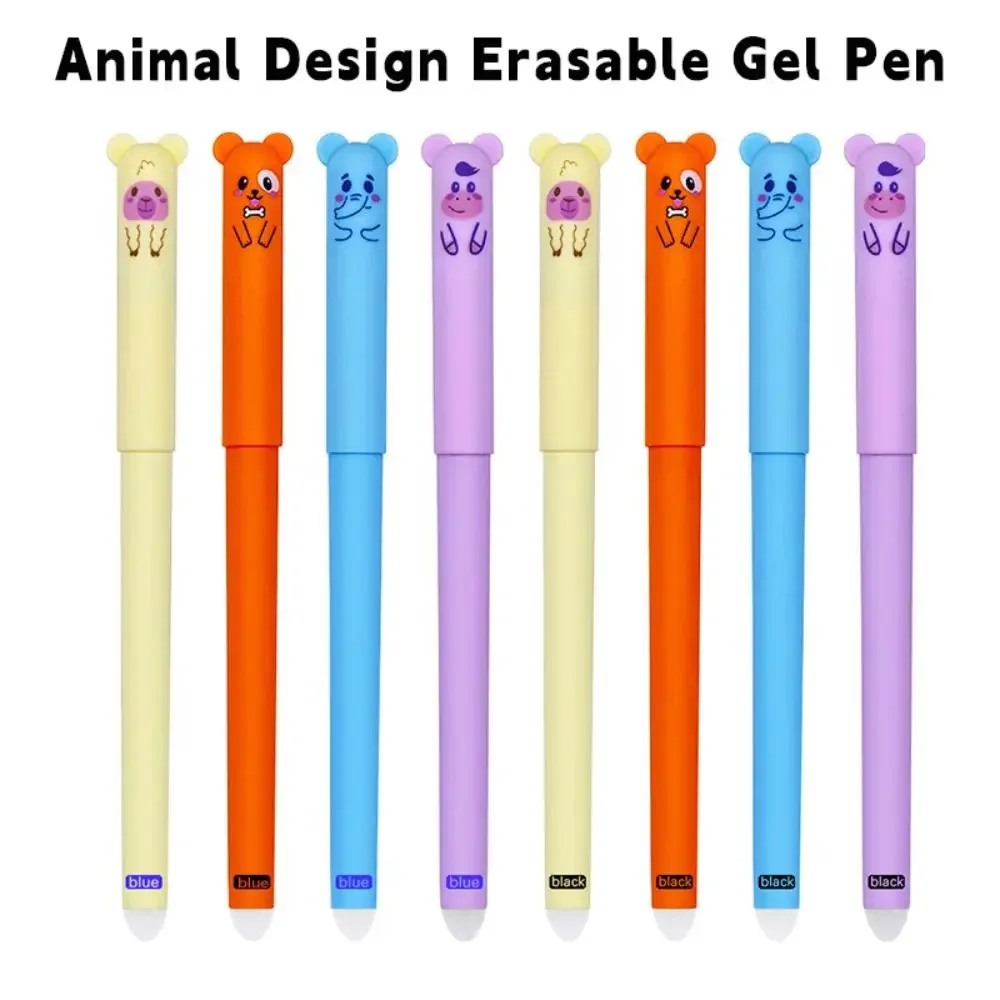 New Animal Design Erasable Pen Writing Tool Quick Drying Neutral Pen 0.5mm Black/Blue Ink Ballpoint Pen Students Gift