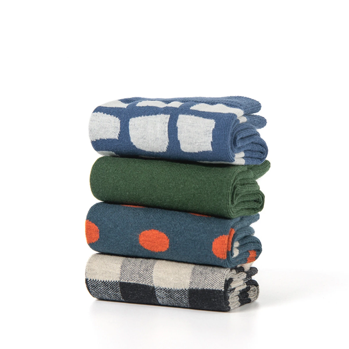 韓国のトレンディな原宿ファッション女性の幾何学的なチェック柄の靴下男性のヒップホップ綿ニュートラルストリートスタイルの斬新な靴下