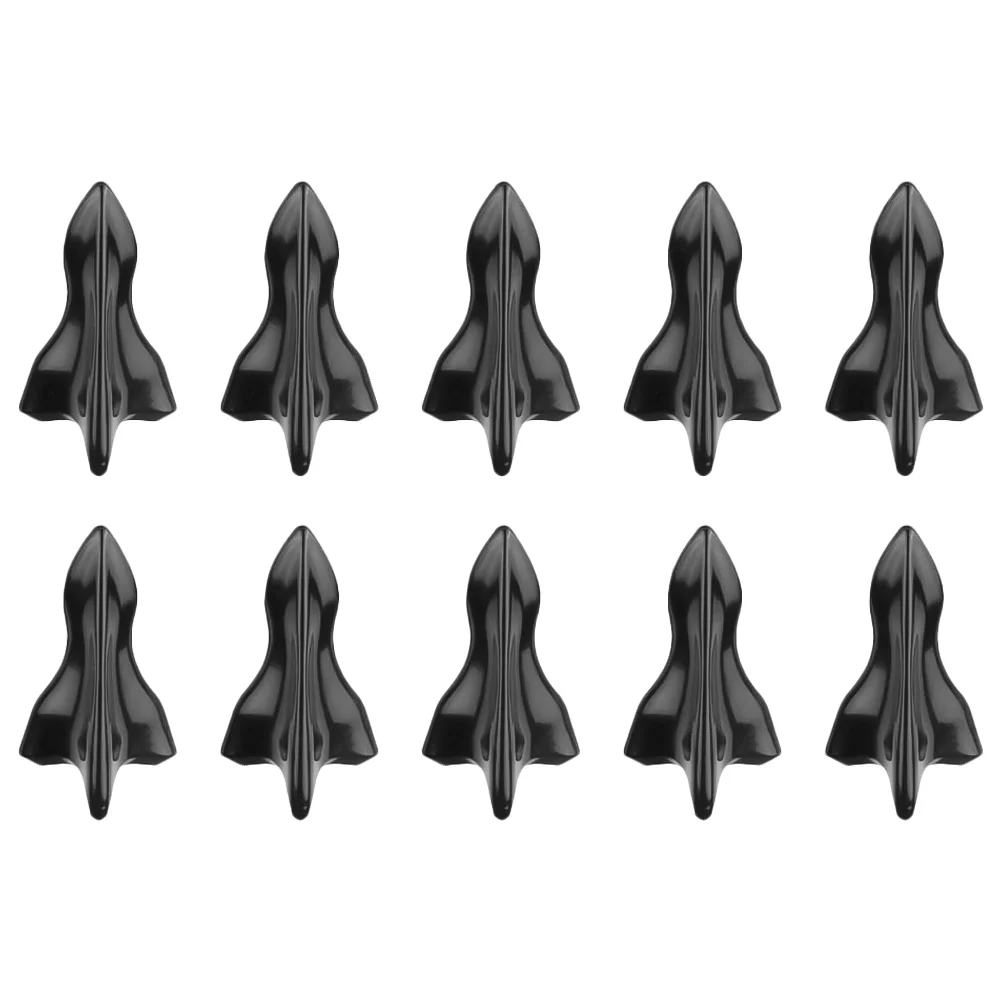 10 Pcs Automobile Fin Shark Style Roof Bumper Empennage Car Modification Accessories Carbon Fiber Shark Fin for Car (Black)