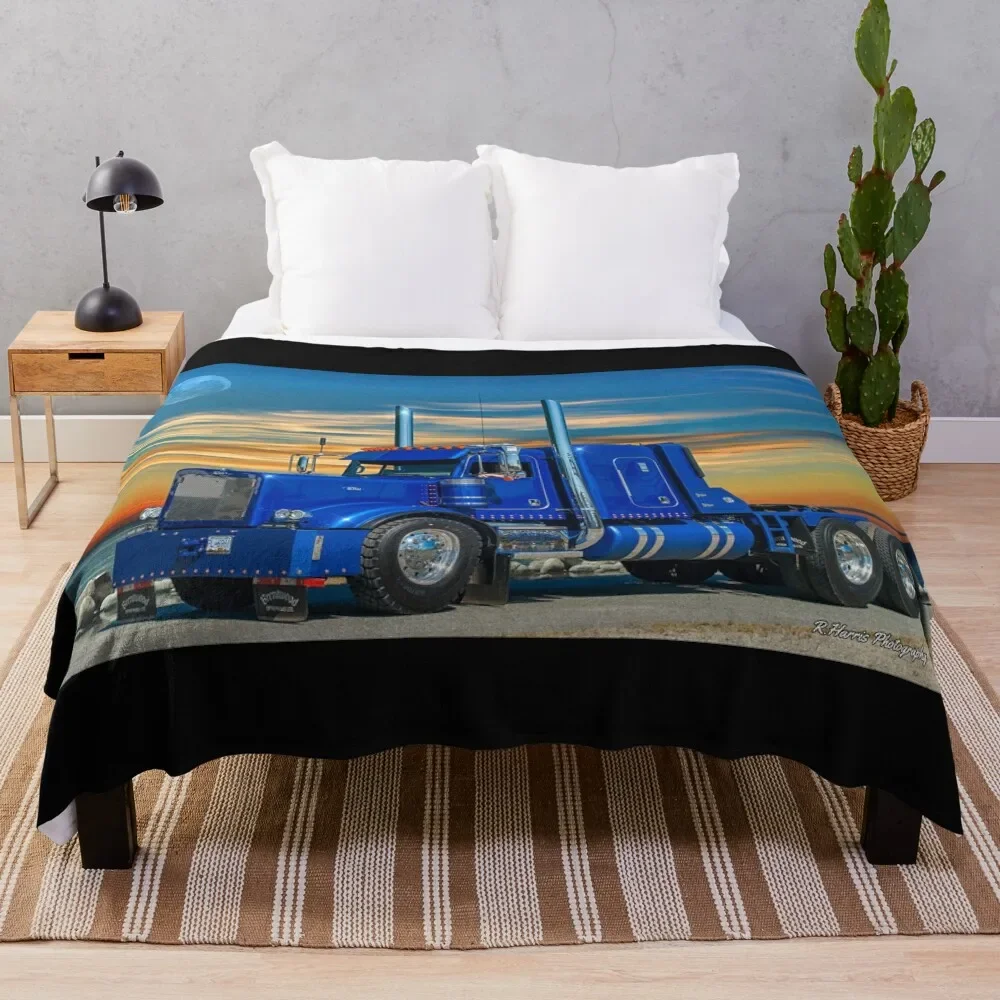 

Blue Peterbilt Throw Blanket Shaggy Comforter Thermal Blankets