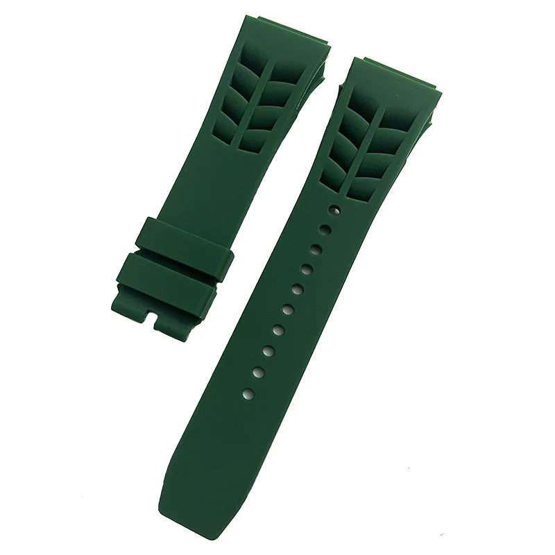 High quality Soft Colorful Silicone bracelet 25mm*20mm Waterproof Natural Rubber strap For Richard Mille Bracelet Raw Ear Type