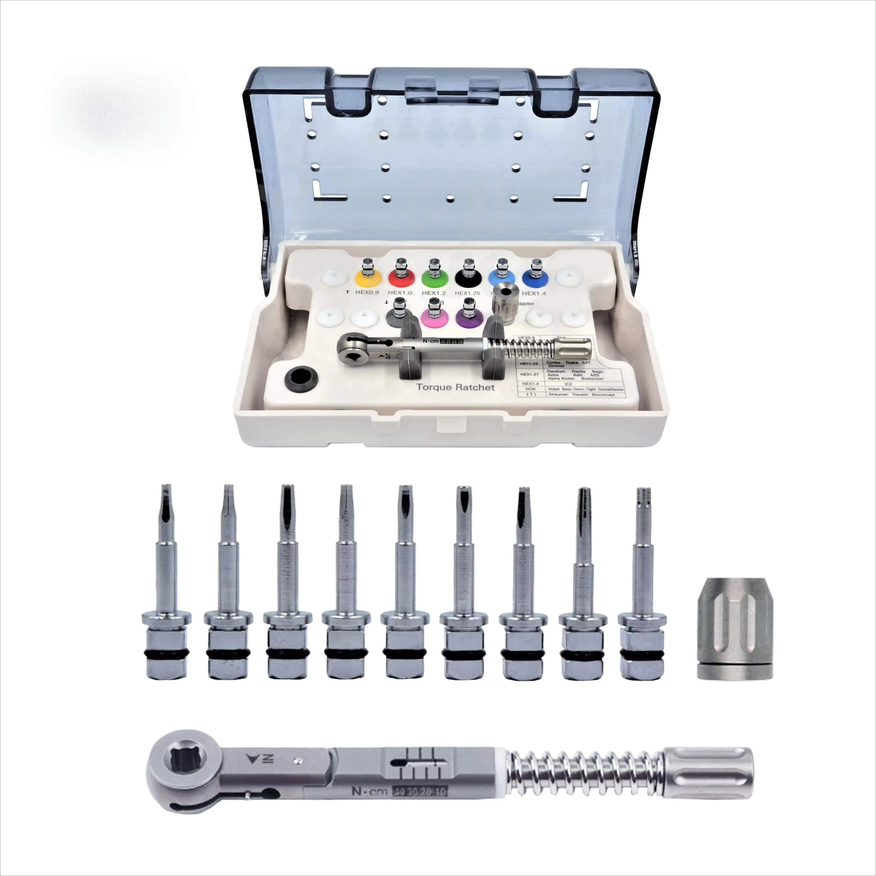 

Dental Implant Prosthetic Kit Screw Drivers Torque Wrench With 9 Pcs Driver Dentistry Instrument Kit for Implantology