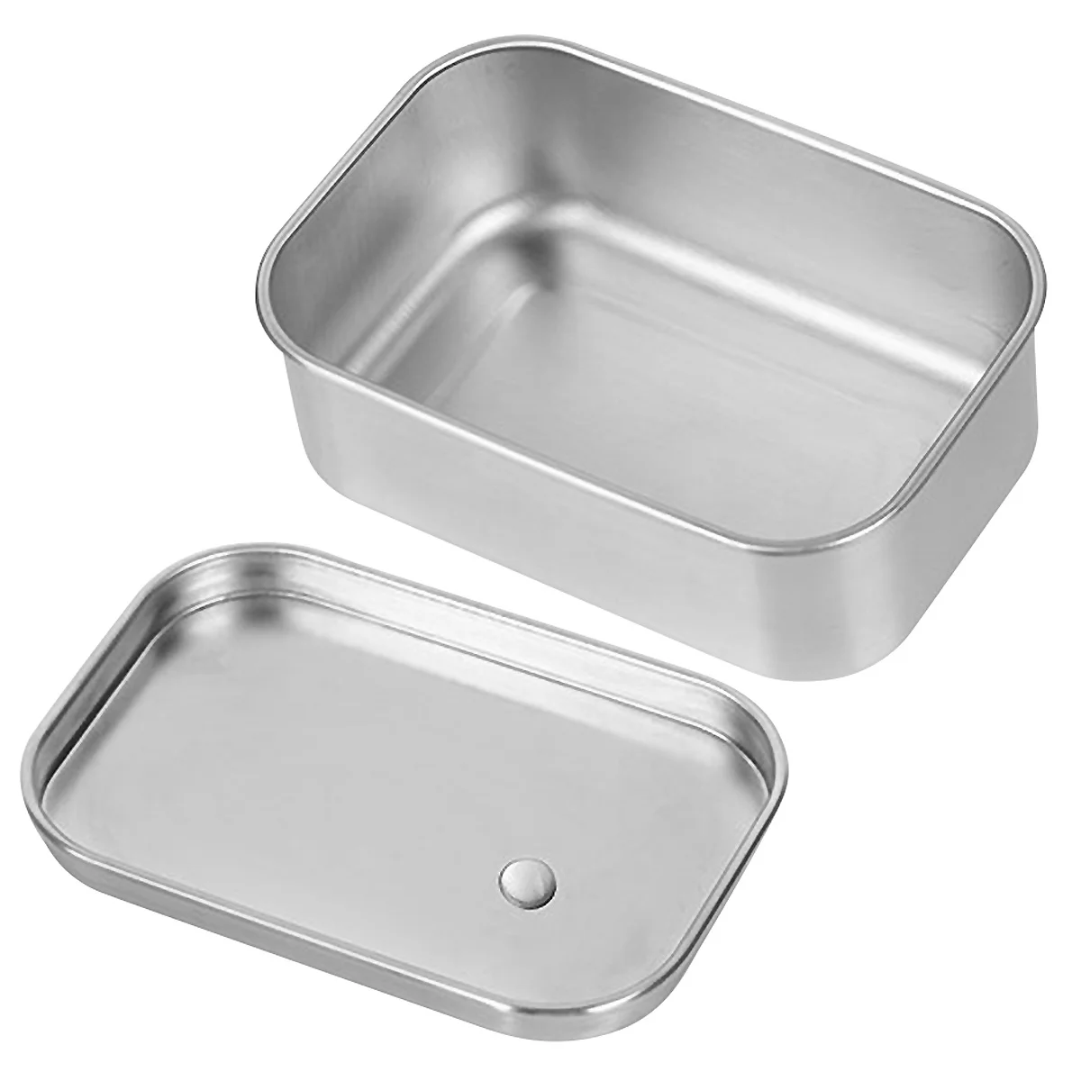 

1Set Stainless Steel Food Container Rectangular Lunch Box for Camping Office Refrigerated Food Storage Stainless Steel Container