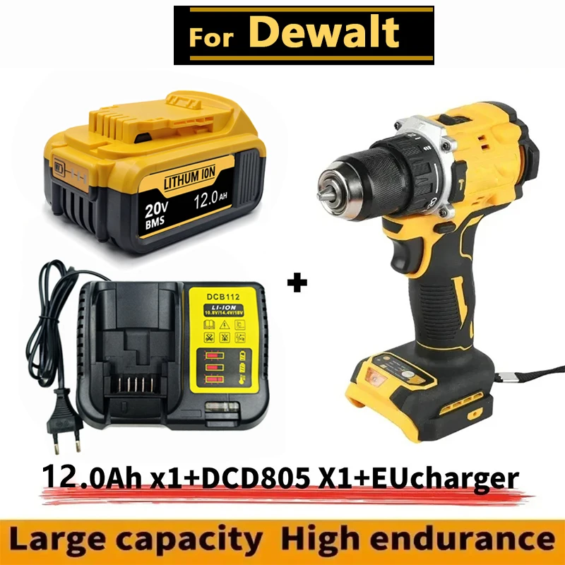 Nieuwe krachtige accu voor DEWALT 20v/60V batterijen DCB200 DCB205 DCB206 * accugereedschap 18V batterij 3AH 8AH 12AH 18AH accu's DCD805