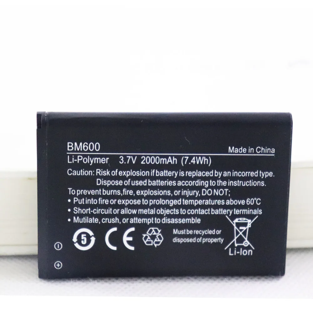 2000mAh BM600 Battery Replacements for NUBIA WD660 6BT-R600A-0006 battery