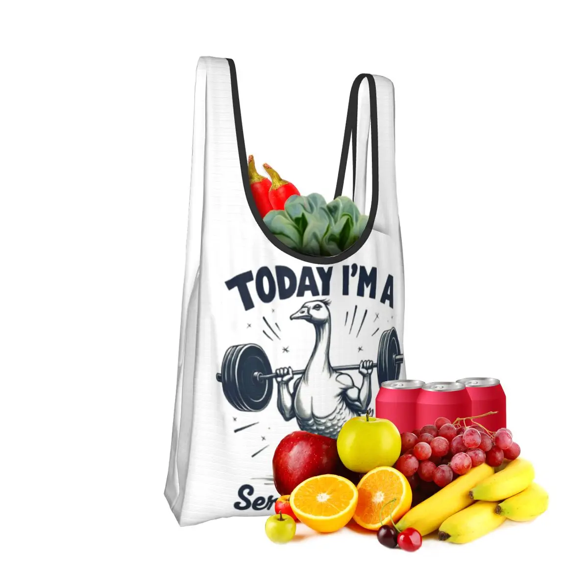 

Сегодня я серьезный гусь, подтягивающая грузила, спортивная сумка для покупок, портативные сумки-тоут, складная сумка-шоппер на плечо, продуктовая сумка