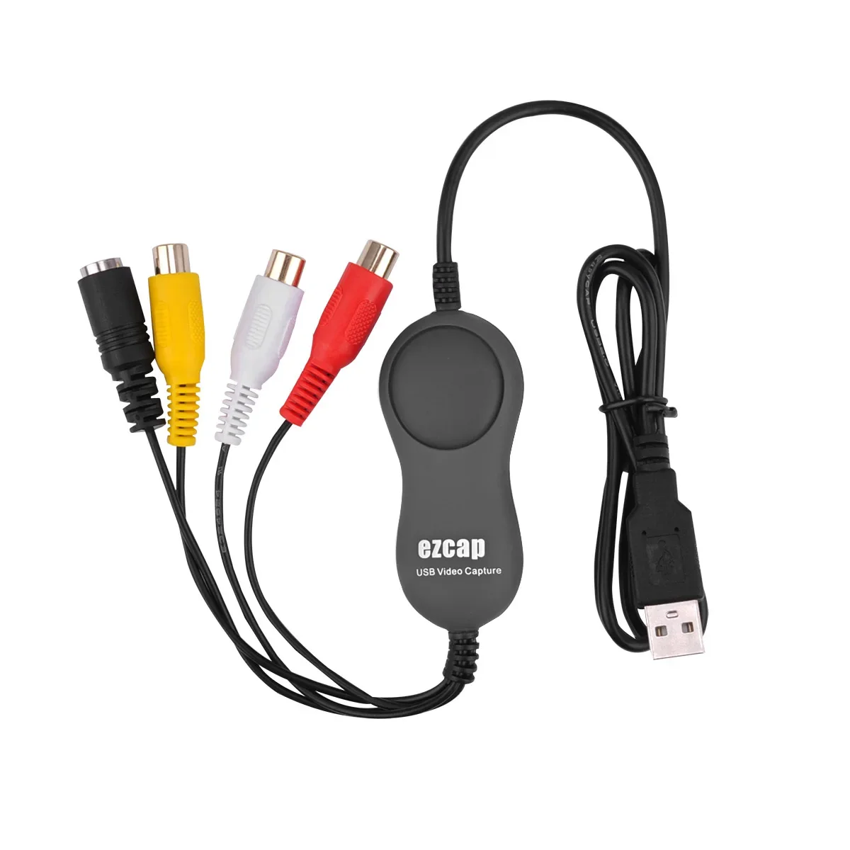 Ezcap159 USB2.0 Audio Video Capture Card CVBS AV RCA S-Video Recording Device for V8 Hi8 DVD VHS DVR Player Camcorder To PC