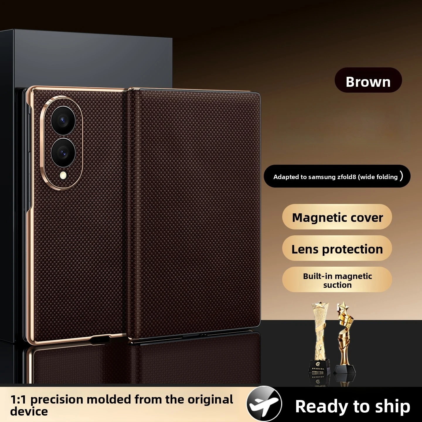 New Business Magnetic Flip Textured Skin Feel Case for Samsung Galaxy Z Fold8 Fold 8 Wide Shockproof For Magsafe Slim Cover