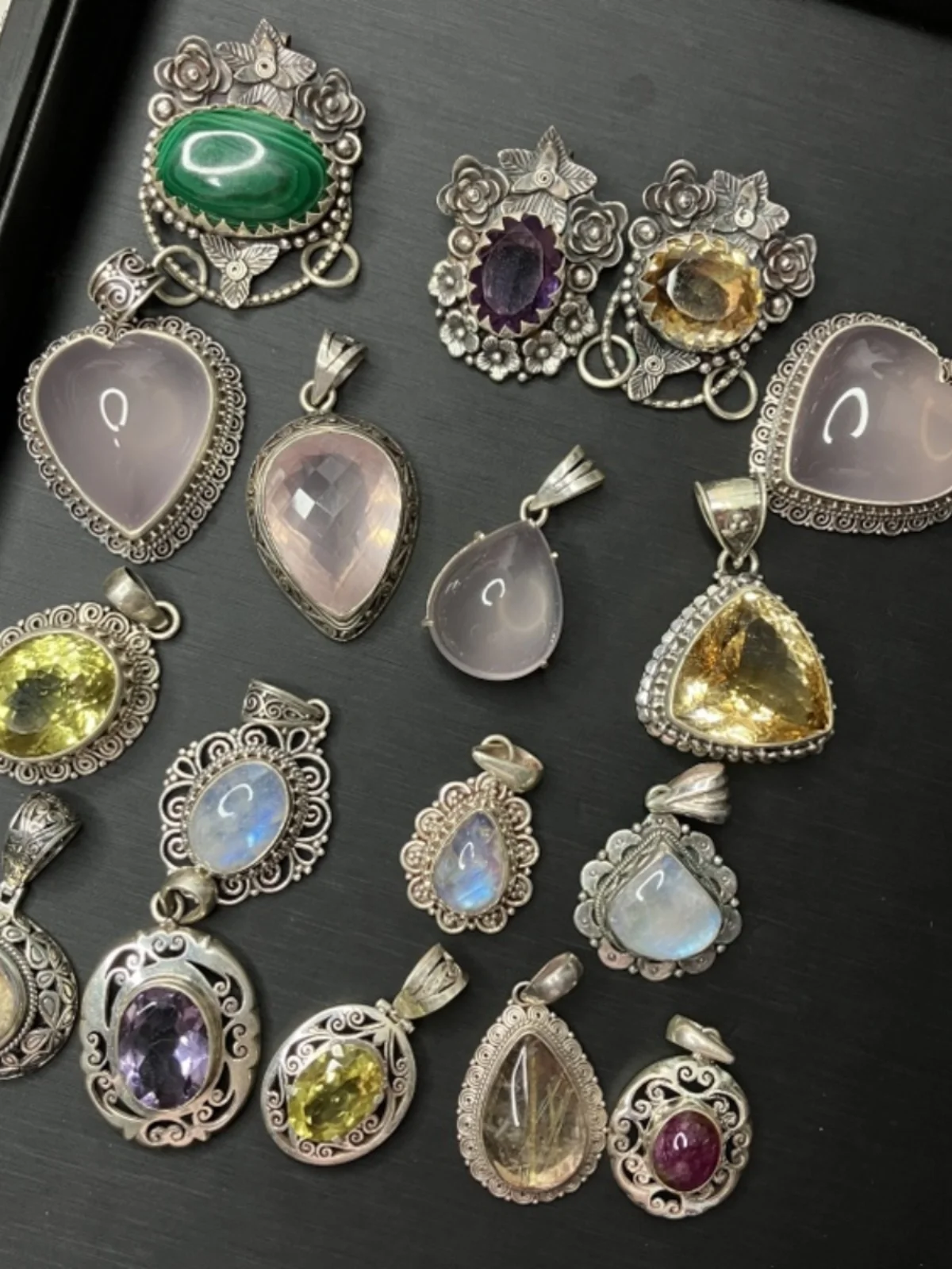 colgante-de-plata-de-ley-925-multi-estilo-cristal-superbrillante-topacio-luz-de-luna-rubi-rojo-natural-joyeria-Etnica-re