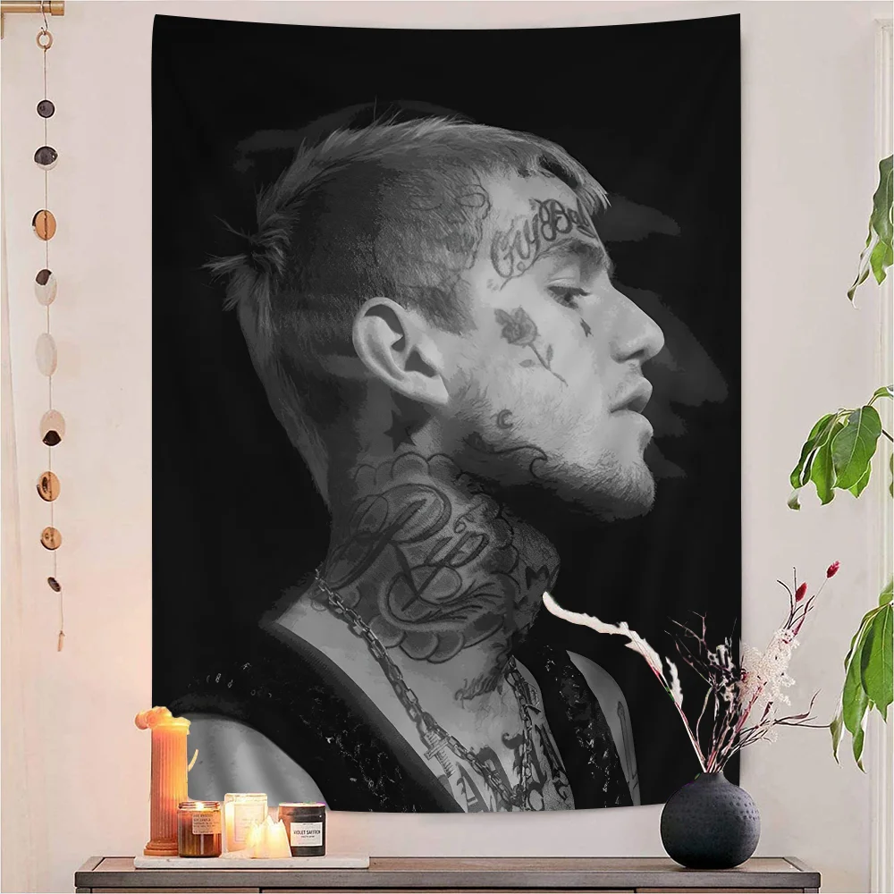 Hip Hop Rapper Lil Peep Hippie Wall Hanging Tapestries For Living Room Home Dorm Decor Kawaii Room Decor