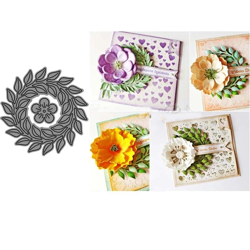 Metal Cutting Dies Cut Die Mold Weath and Flower Scrapbook Paper Craft Knife Mould Blade Punch