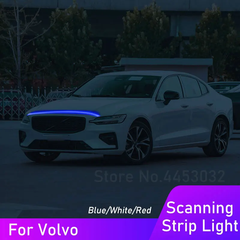 

Светодиодная лента DRL для автомобиля, лампа для Volvo XC90, XC40, XC60, C70, T6, V40, V50, V60, 12 В, с эффектом сканирования, аксессуары для дневных ходовых огней