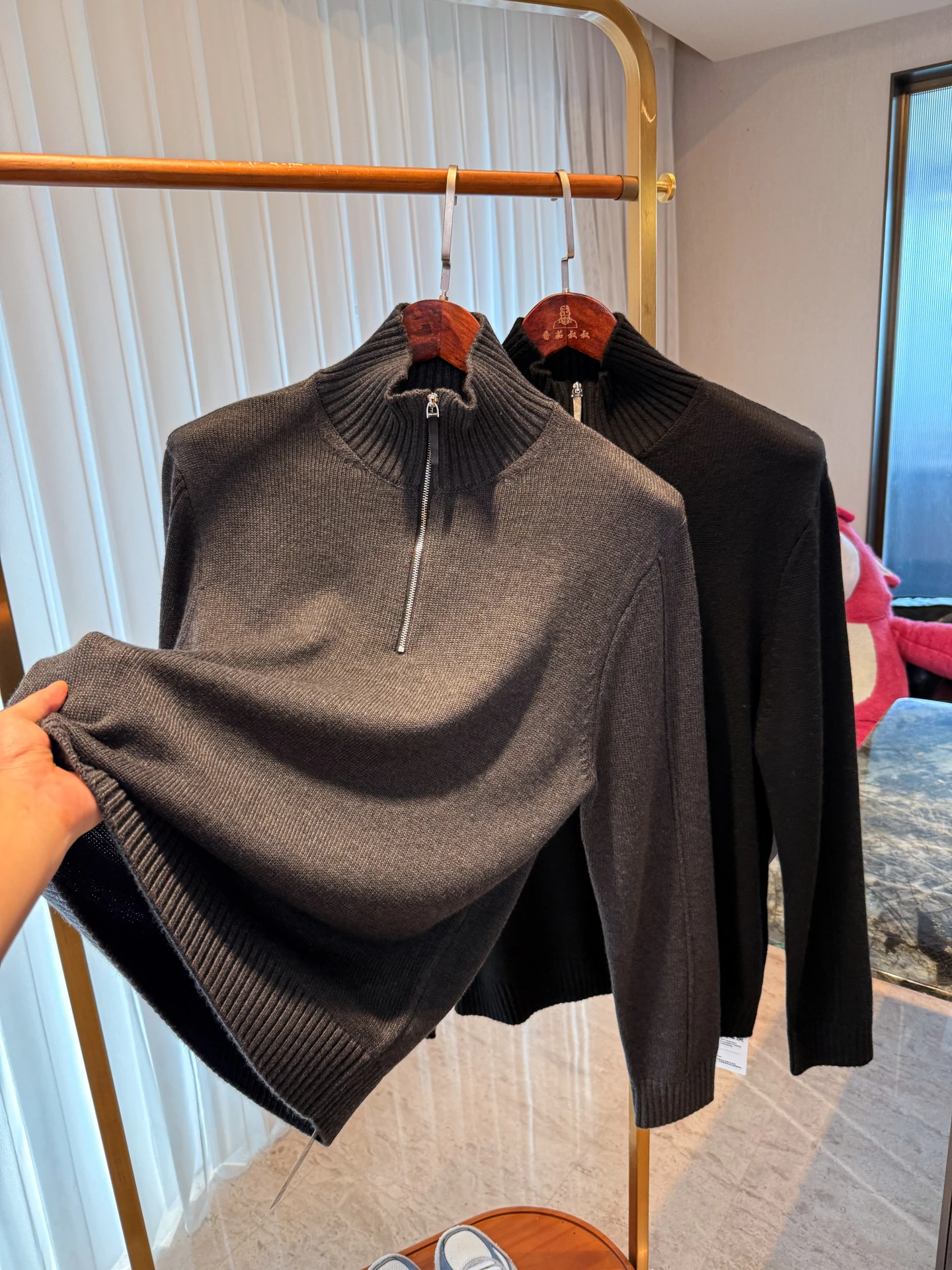 

Camere шерстяной вязаный свитер с воротником-стойкой, мужской модный мягкий теплый приятный для кожи зимний топ Long Sve