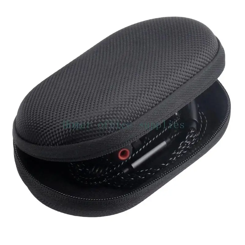 K43B Zippered Corded Earphone Storage Case For 64Audio Headsets with Rigid Shell and Dedicated Space for In-Ear Monitors, Cable,