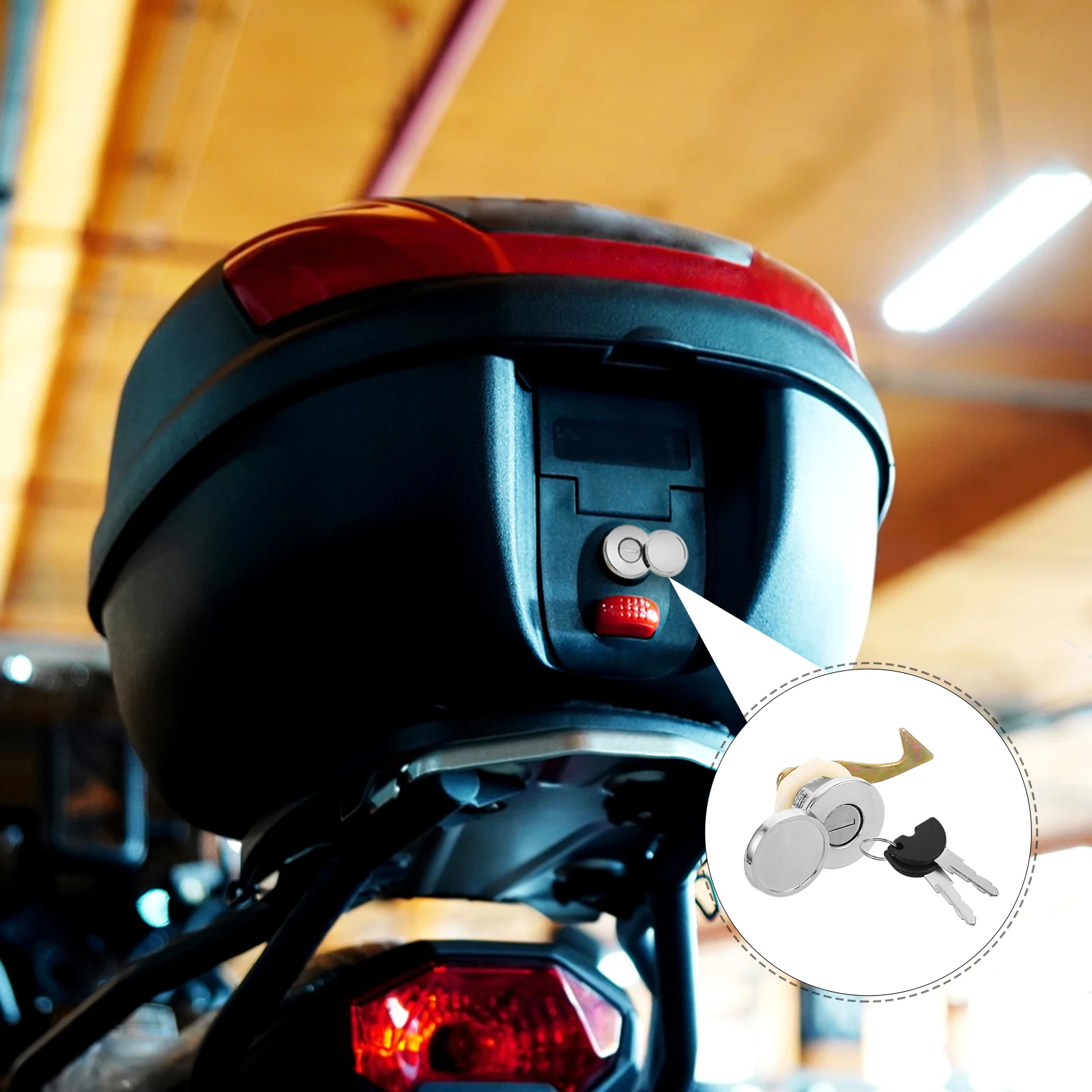 

Universal Metal Motorcycle Tail Trunk Set Scooter Storage Box Replacement For Electric Motorcycles Scooters Accessories