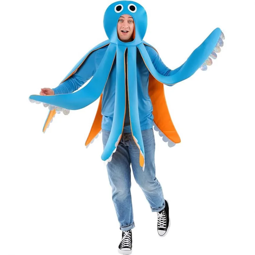 Costume da polpo Cuffia ex 2025 Stagione primaverile Produzione cinese Abbigliamento da ferorman Abbigliamento etnico per spettacoli teatrali